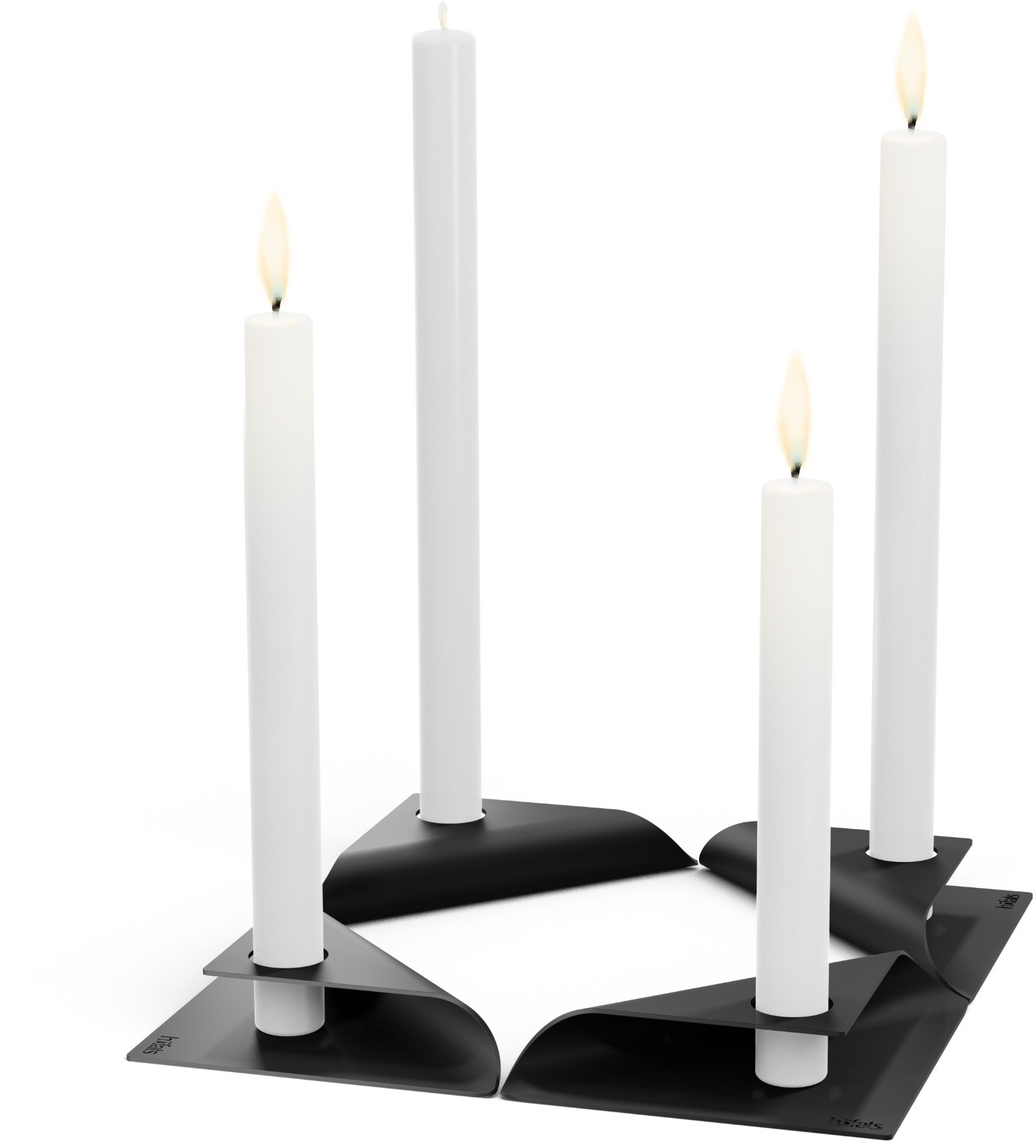 Höfats Square Candle Black, 4 ks