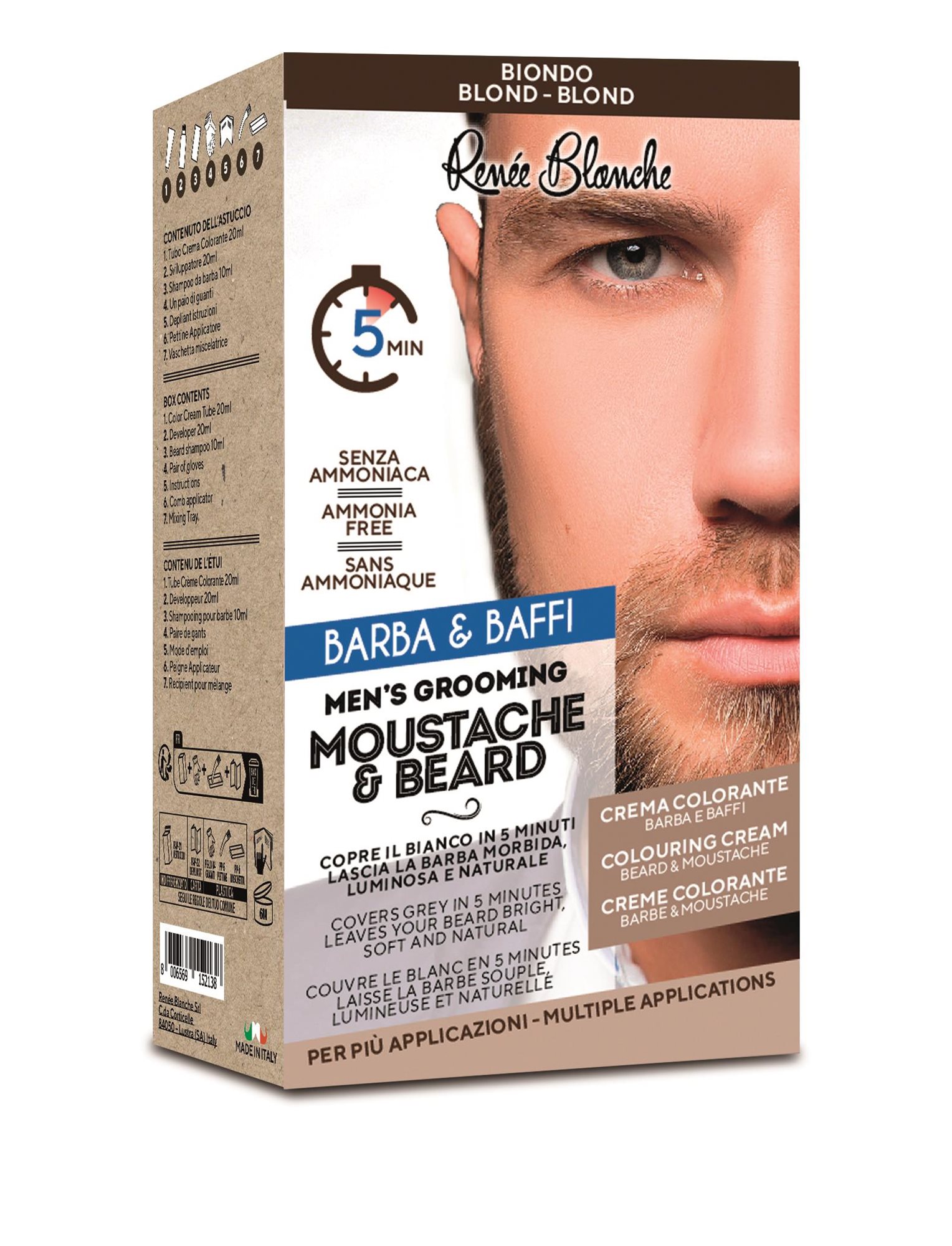 RENÉE BLANCHE Moustache & Beard 7N blond