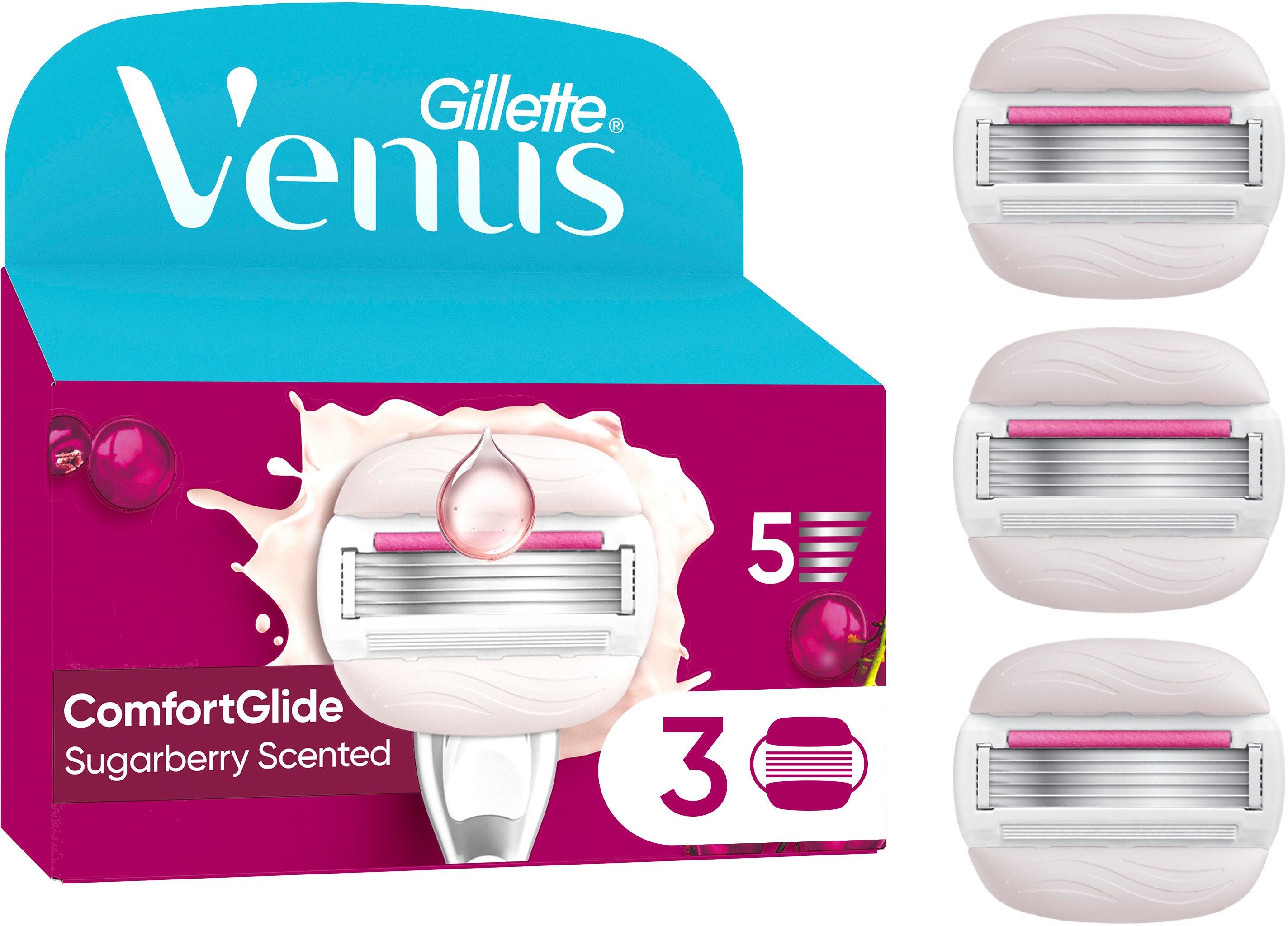 GILLETTE Venus ComfortGlide Sugarberry Scented 3 ks