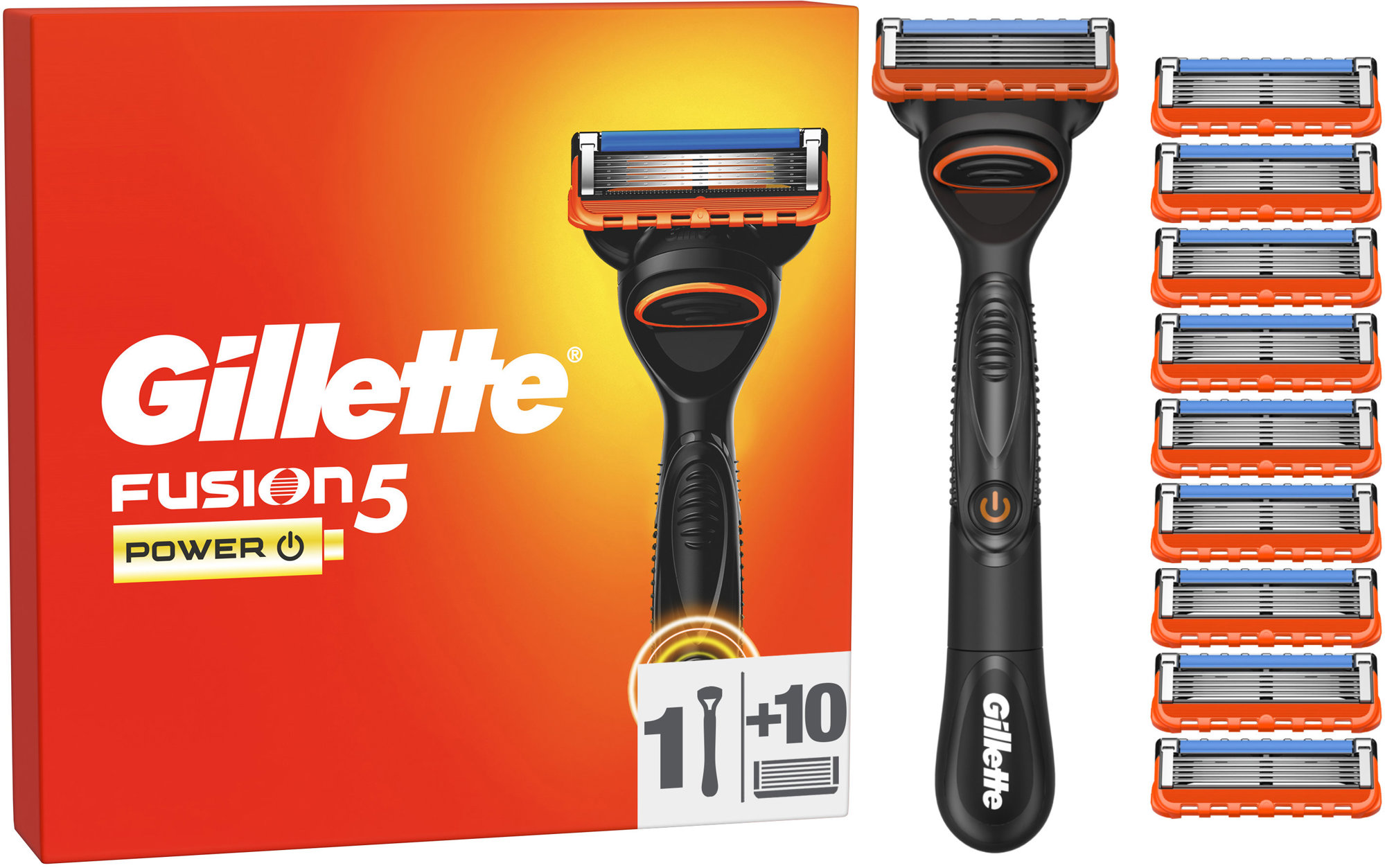 GILLETTE Fusion Power + hlavice 10 ks