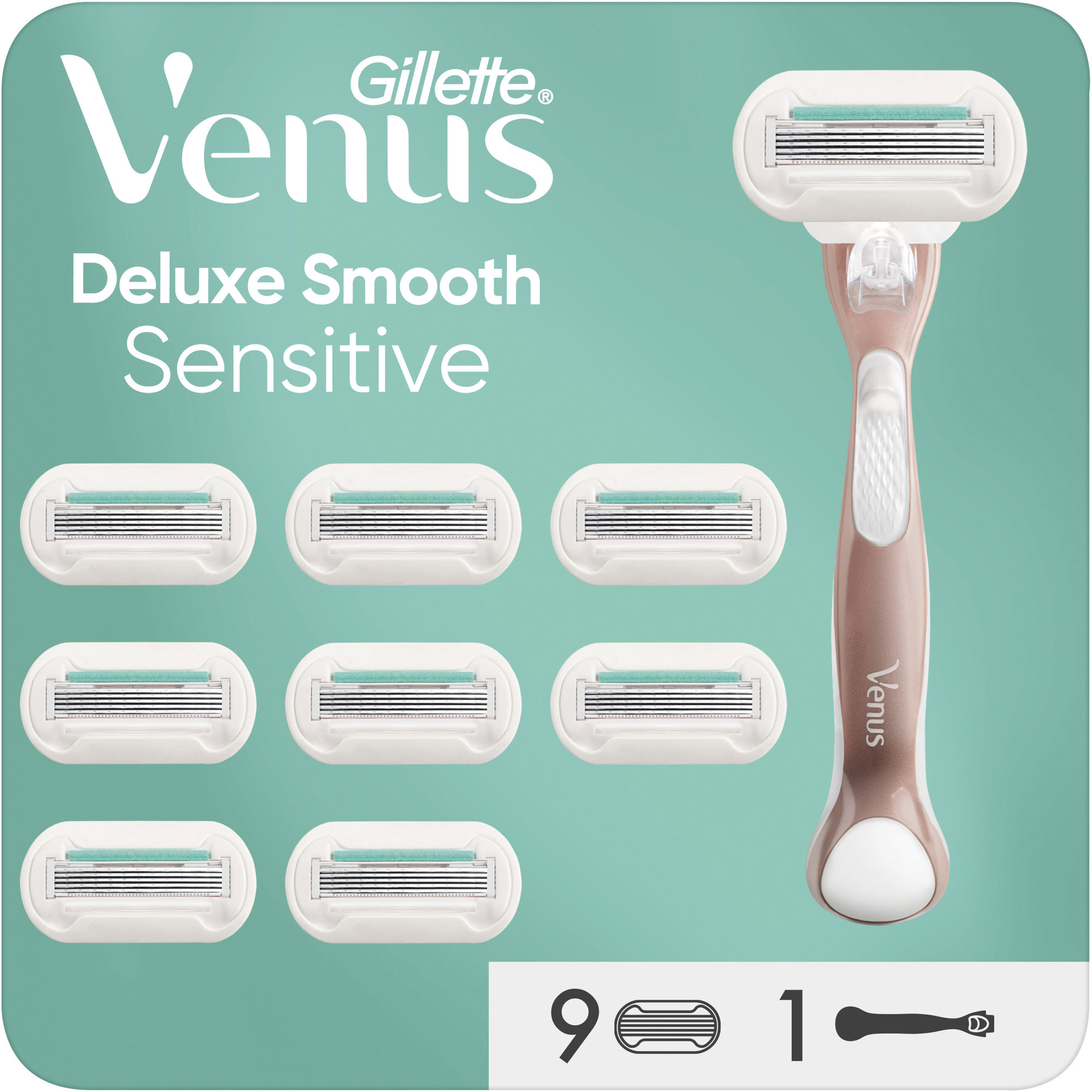 GILLETTE Venus Deluxe Smooth + hlavice 9 ks