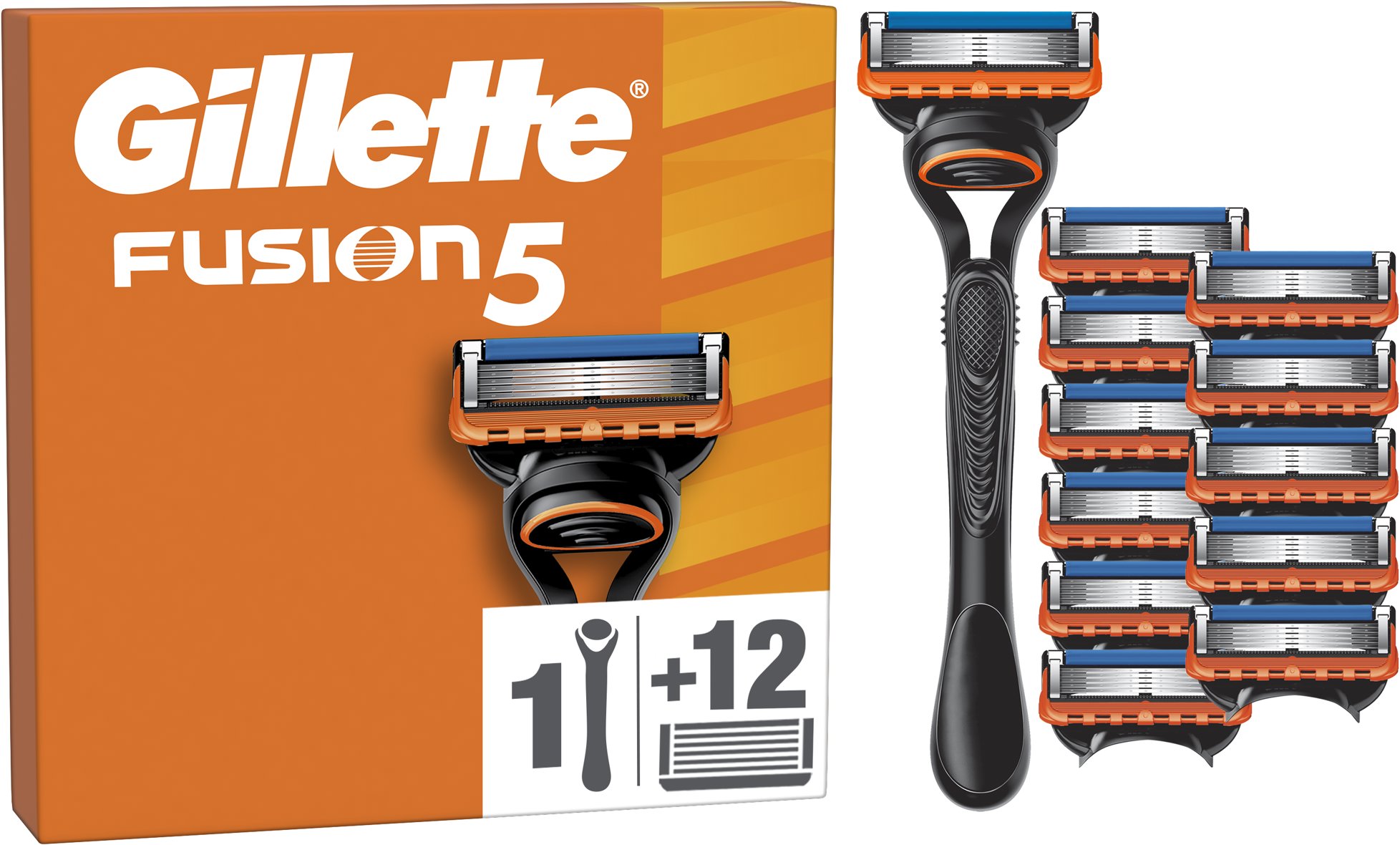 GILLETTE Fusion + hlavice 12 ks