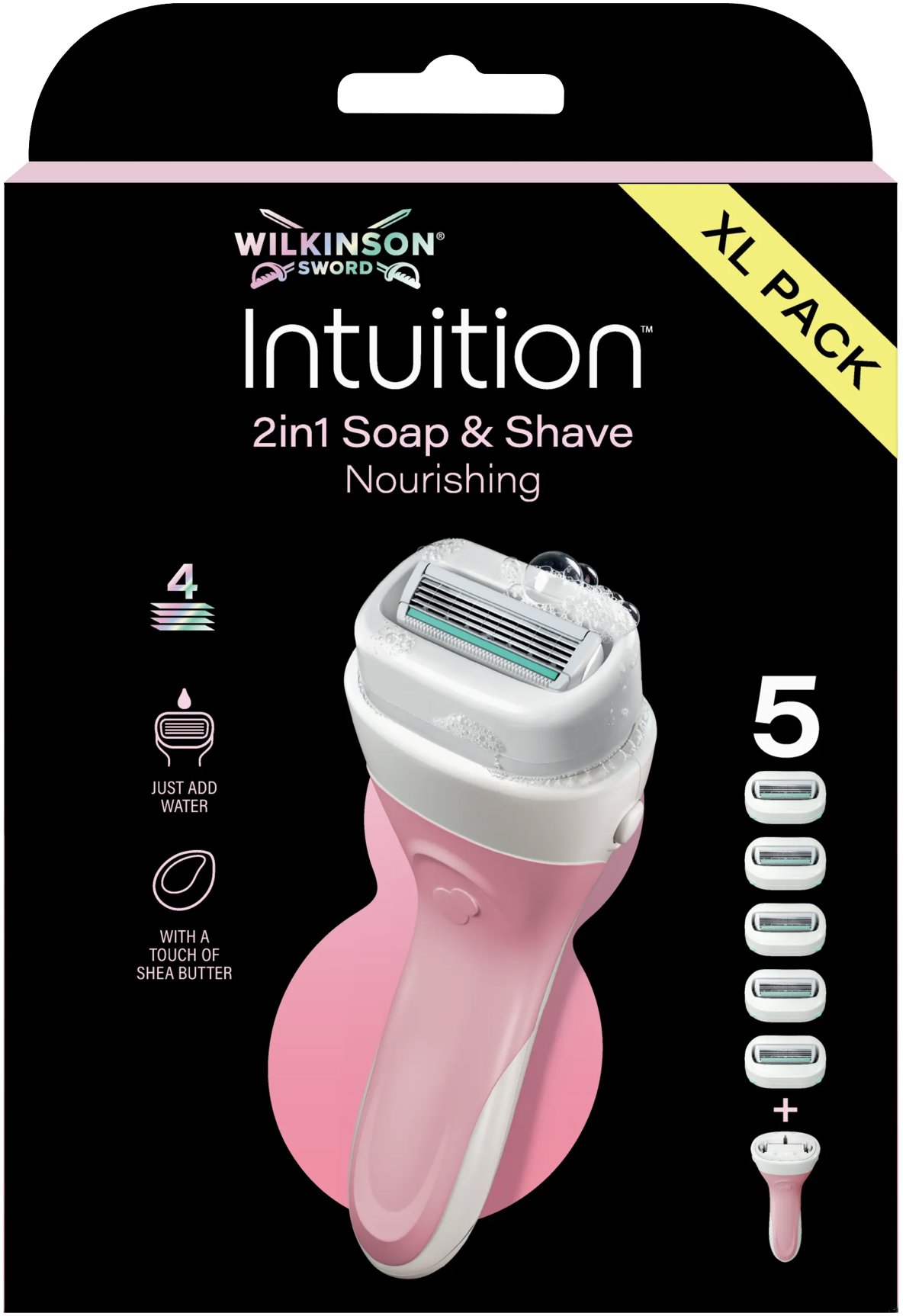 WILKINSON Intuition 2in1 Soap and Shave Nourishing XL Pack + 5 ks