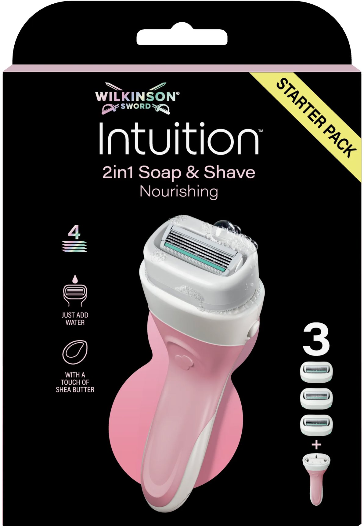 WILKINSON Intuition 2in1 Soap and Shave Nourishing + 3 ks