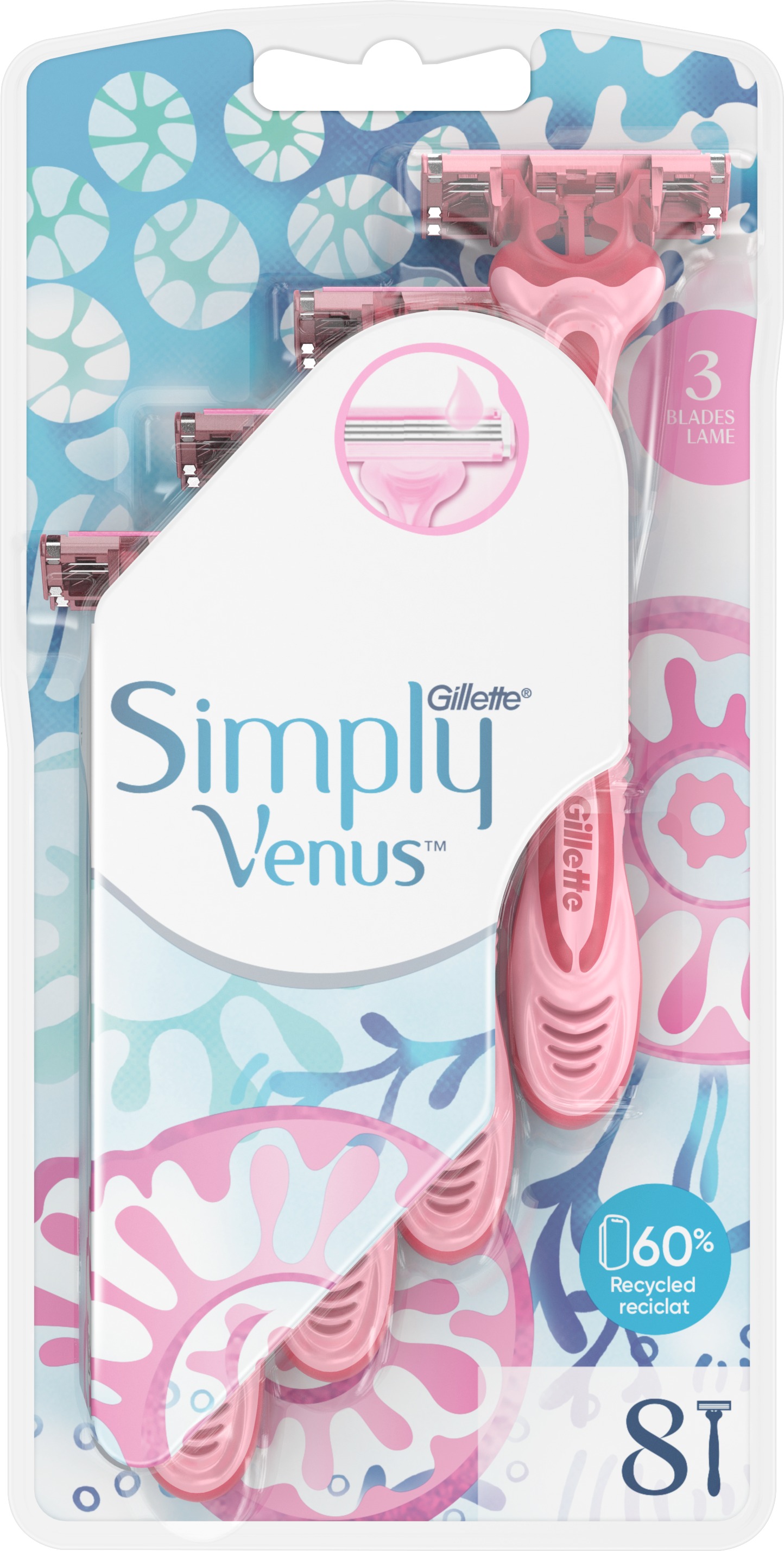GILLETTE Simply Venus, dámská holítka, 8 ks
