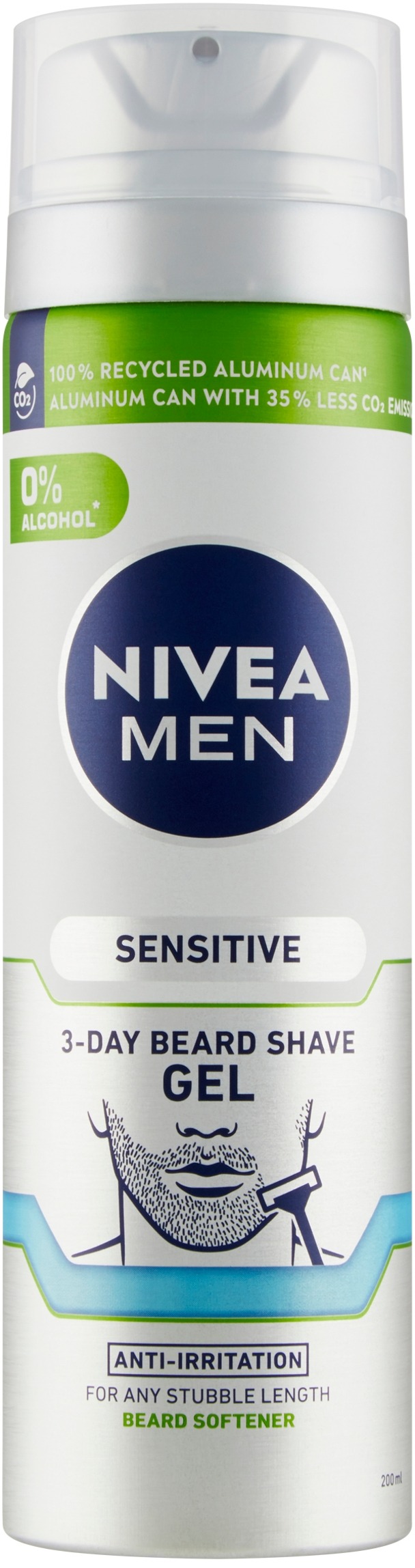 NIVEA Men 3-Day Beard Shave Gel Sensitive 200 ml