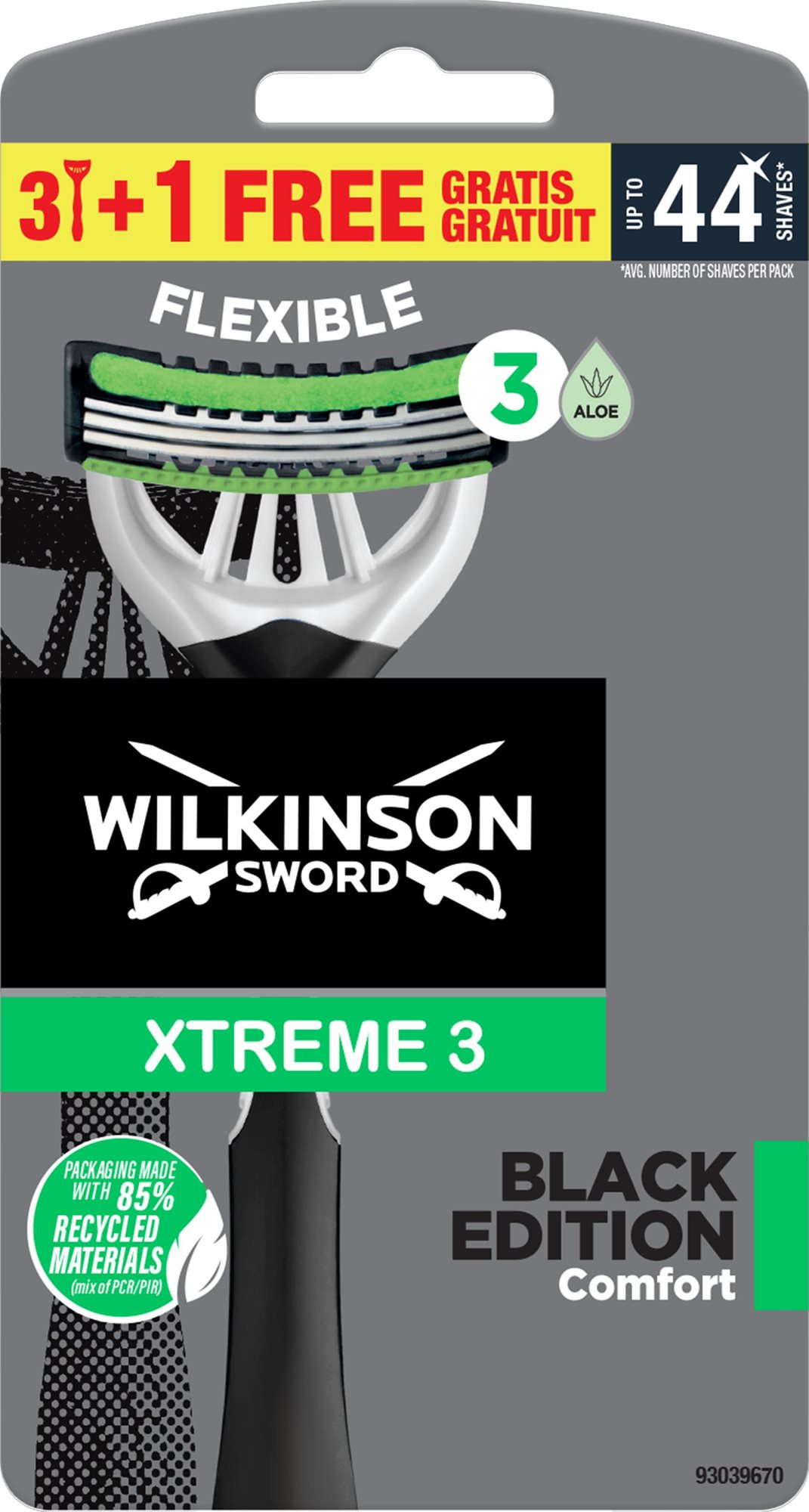 WILKINSON Xtreme3 Black Edition Comfort 3+1 ks