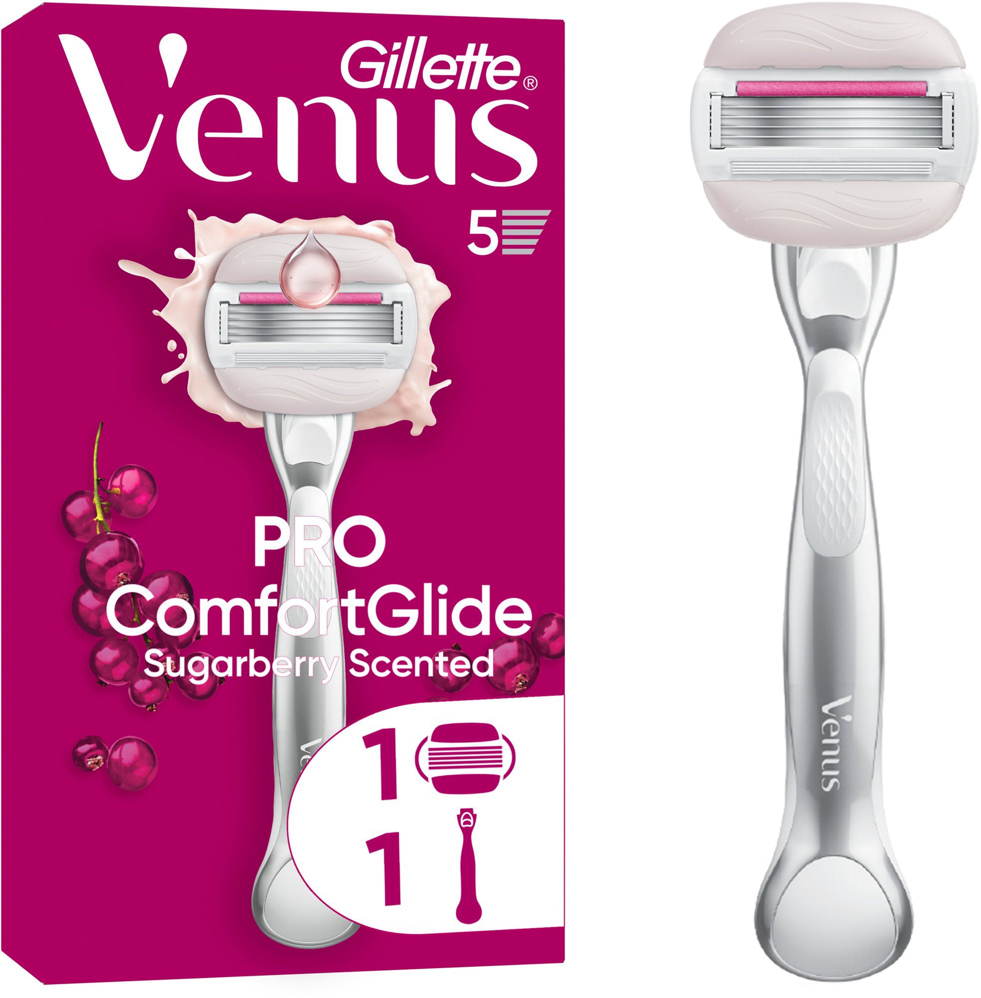 GILLETTE Venus ComfortGlide Sugarberry Scent Platinum 1 ks