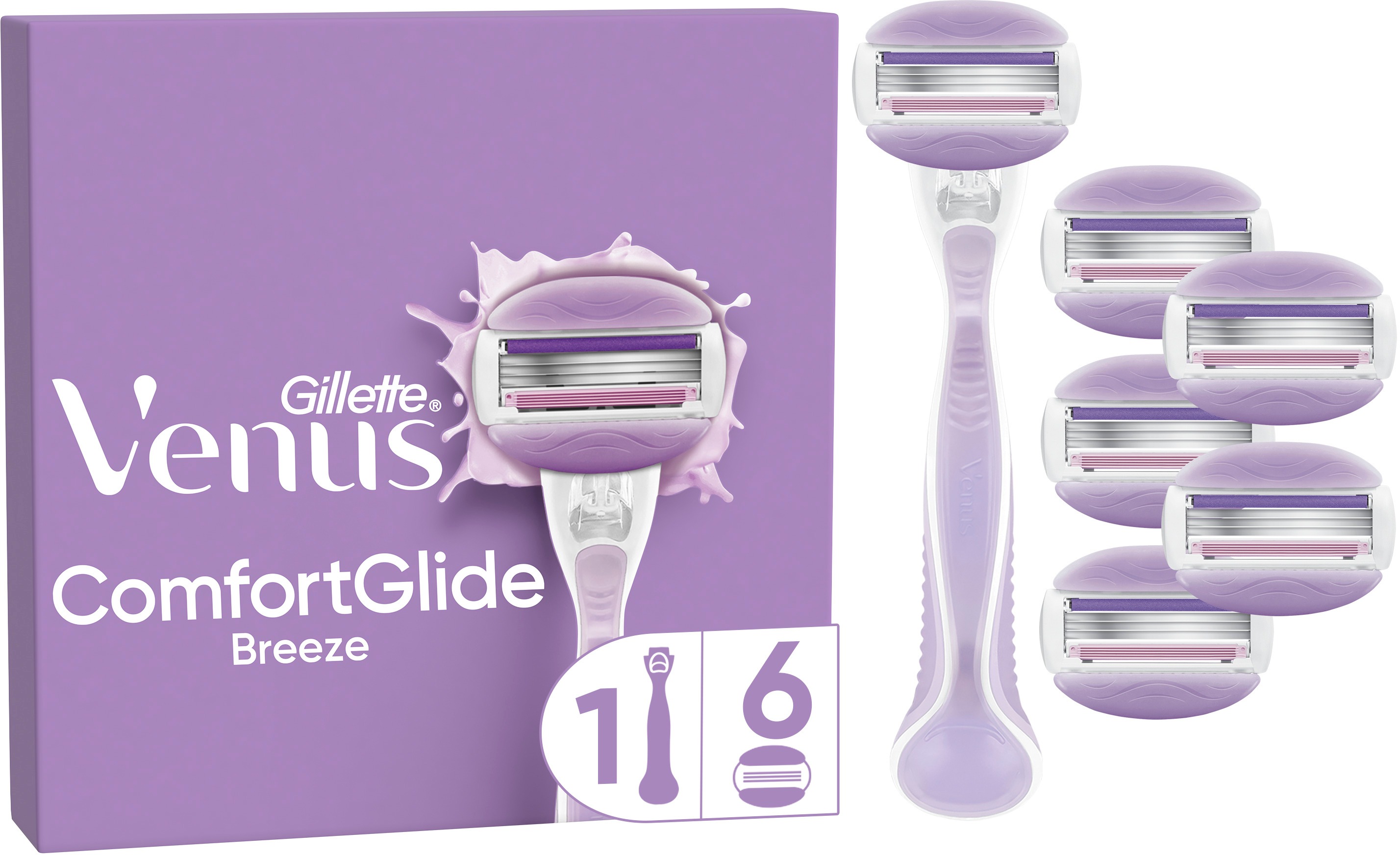 GILLETTE Venus ComfortGlide Breeze + hlavice 6 ks