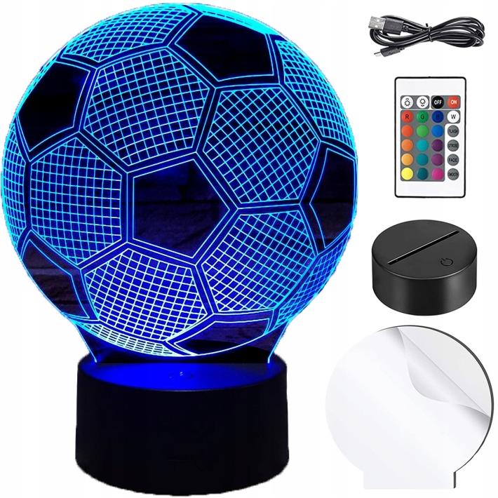 Verk 3D Noční LED lampa - fotbalový míč