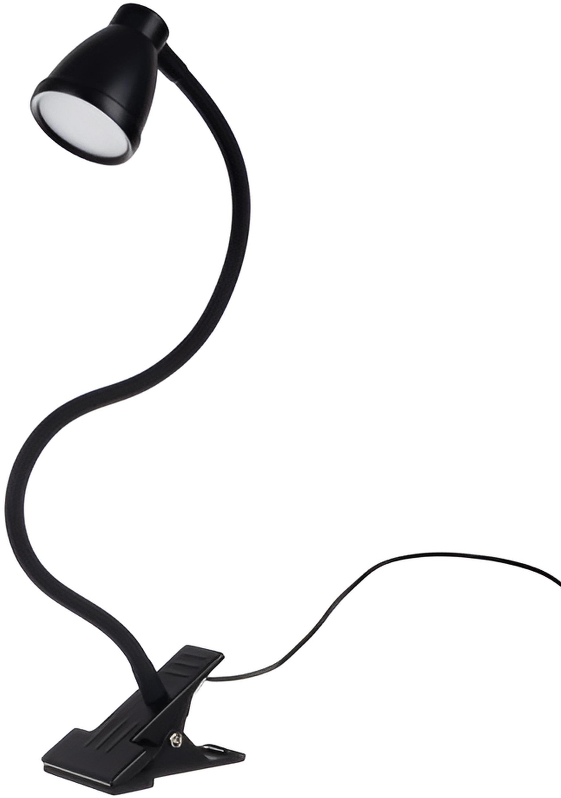 Izoxis 19454 Stolní lampička s klipem, černá