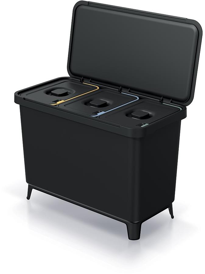 Prosperplast Systema 3 x 10 l černý