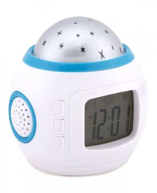 Relaxační budík s projektorem noční oblohy