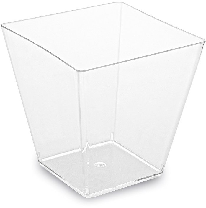 Wimex fingerfood kelímek krystal 100 ml, 59 × 59 × 54 mm, hranatý - 50 ks