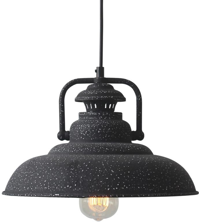 ACA DECOR Závěsné retro svítidlo Gaia, černá barva