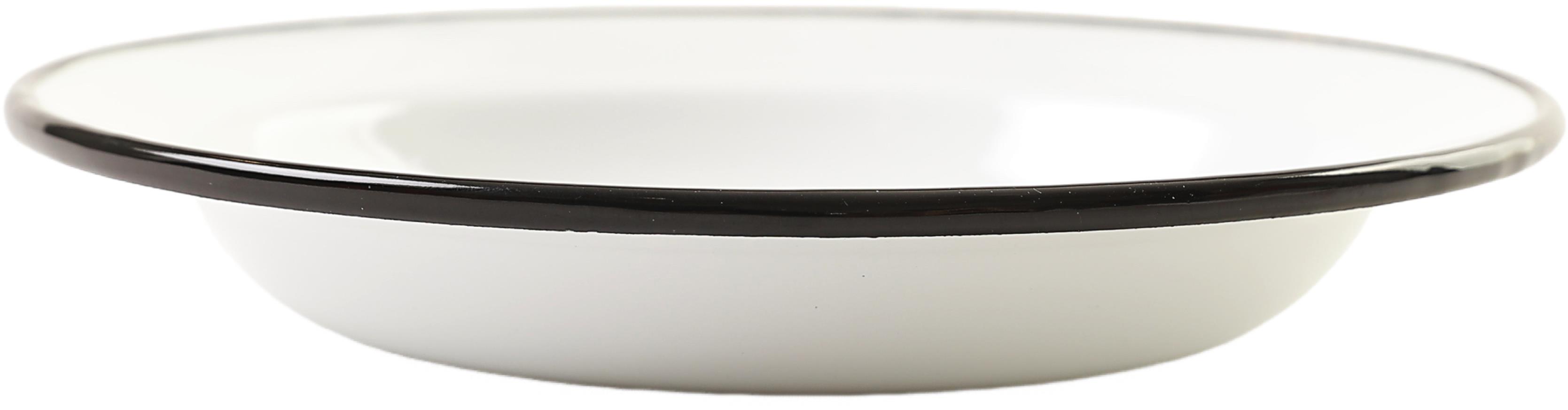 Olymp Smaltovaný talíř, hluboký, 22 cm, bílý