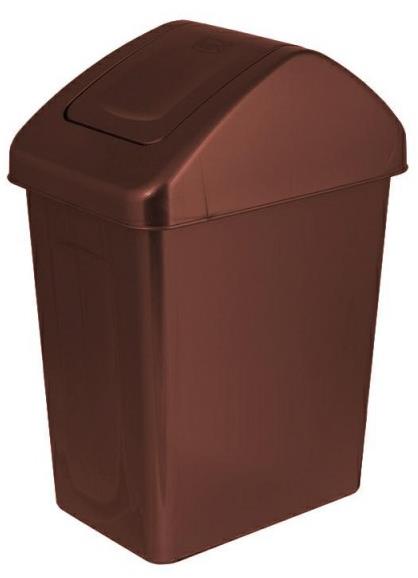 BRANQ Odpadkový koš s výklopným víkem 10 l - hnědý