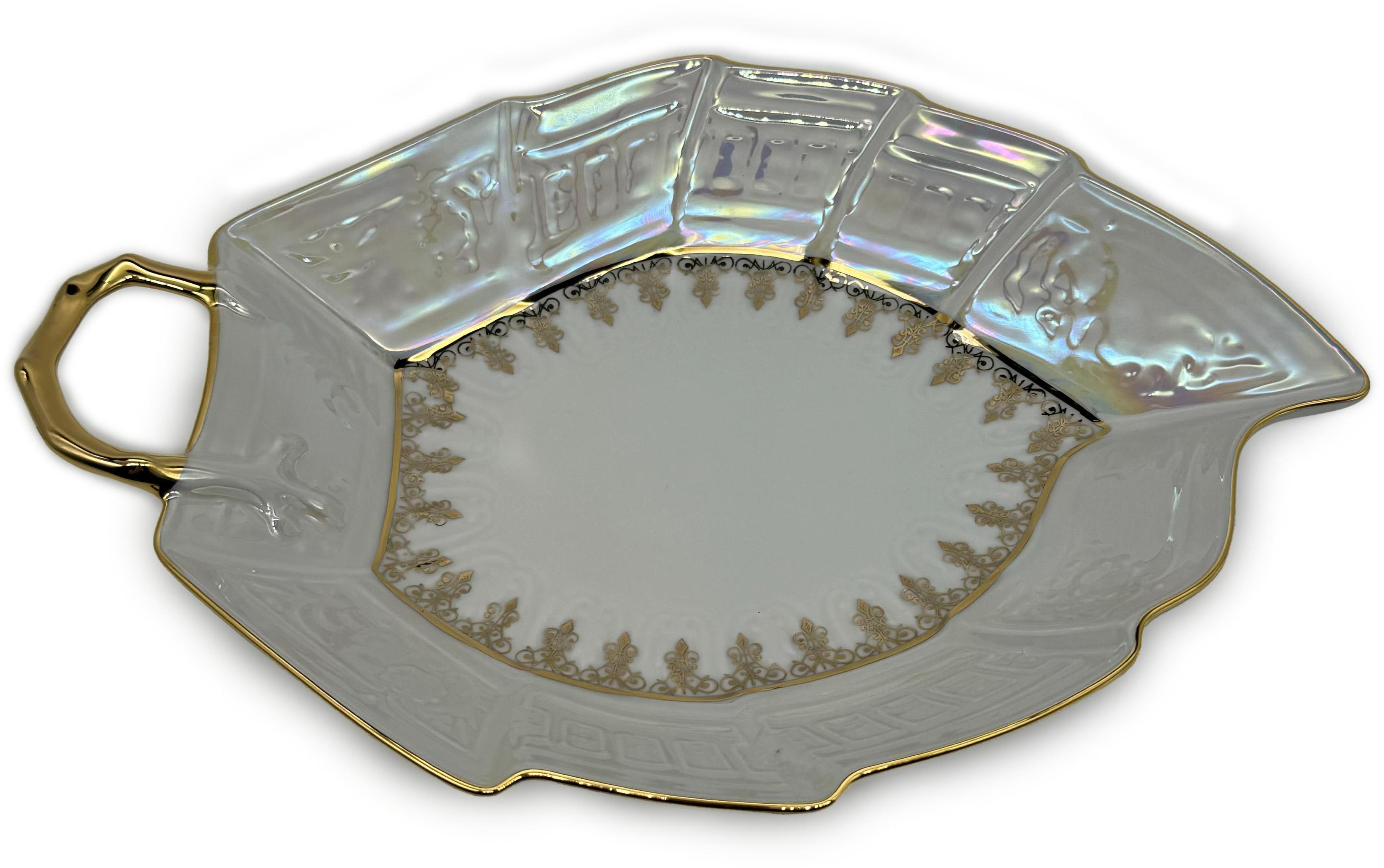 Royal Czech Porcelain Servírovací list velký 24 cm dekor Praha