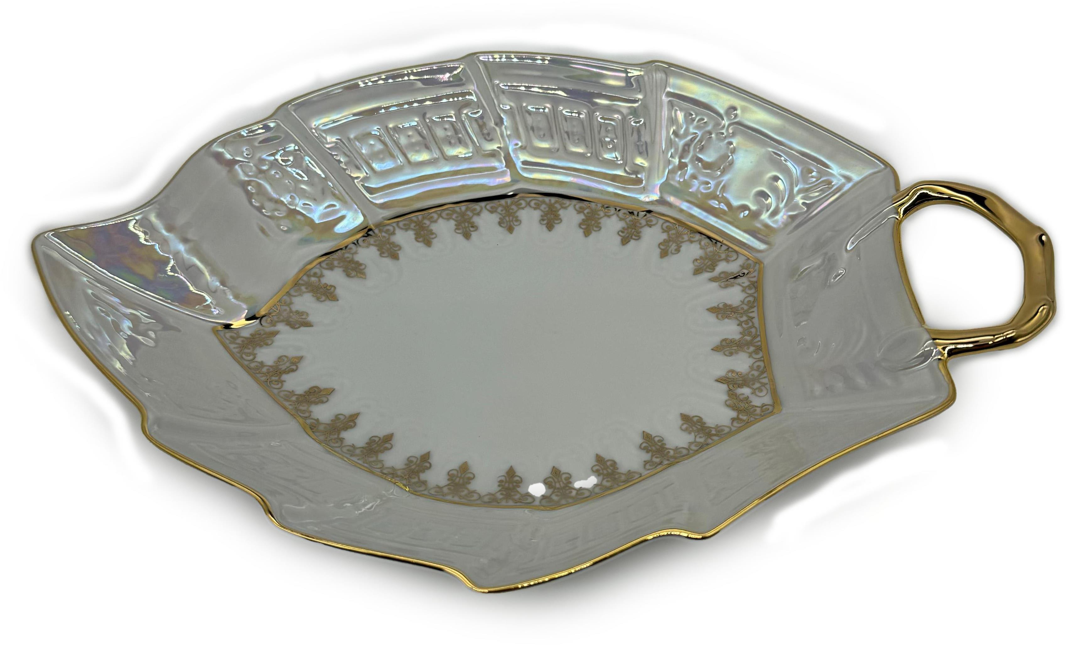 Royal Czech Porcelain Servírovací list malý 21 cm dekor Praha