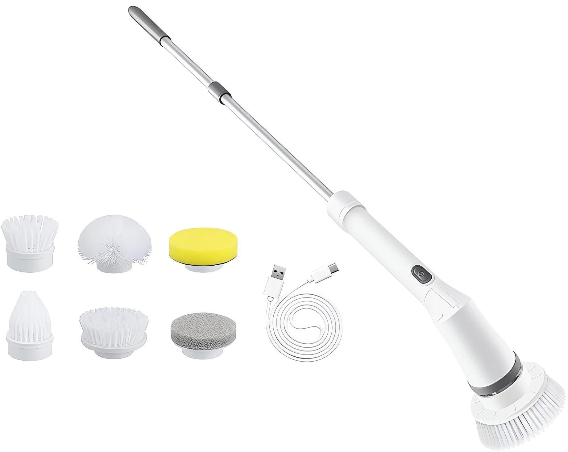 Verk 27032 Elektrický čistící rotační kartáč, teleskopický 6v1 bílý