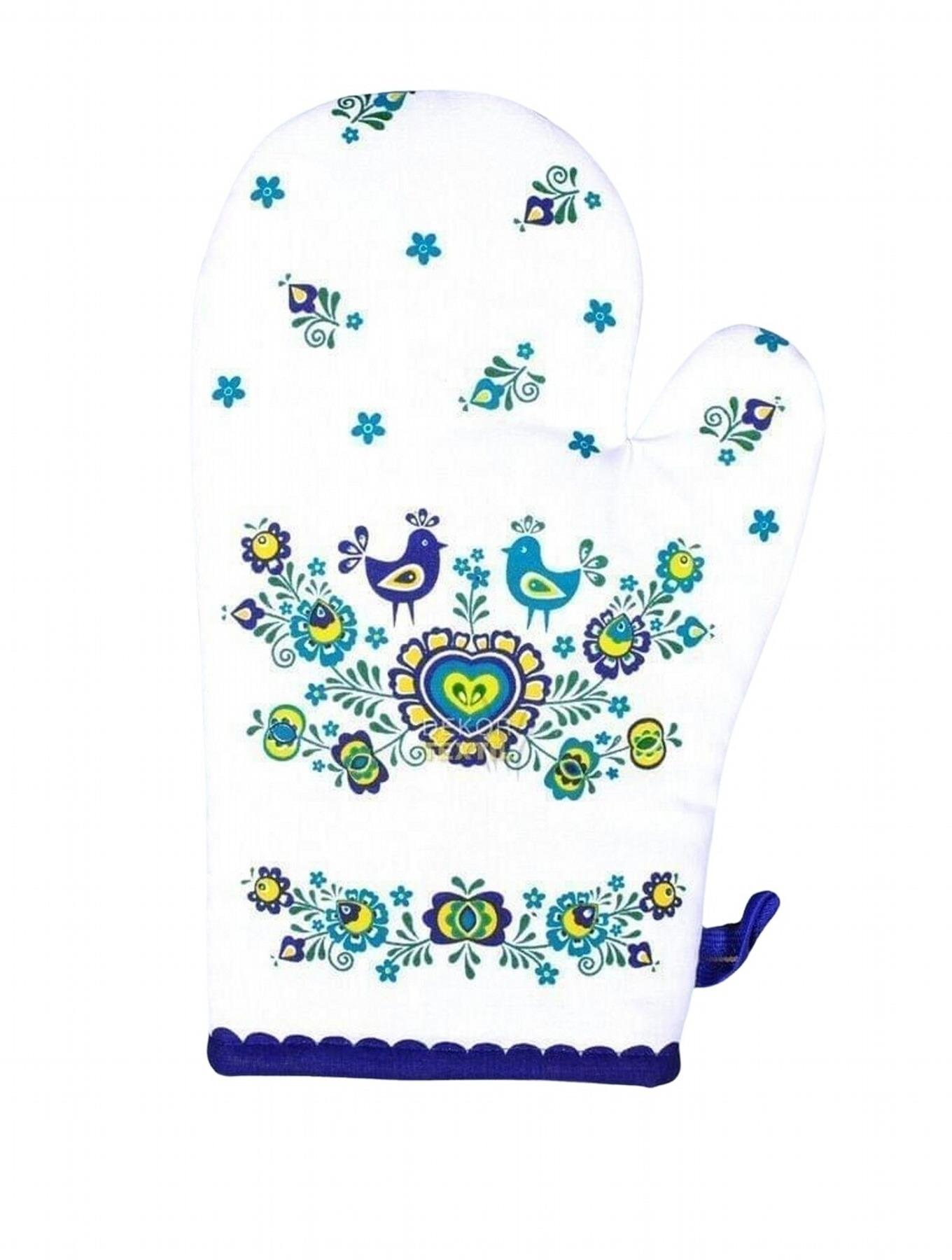 Forbyt Kuchyňská chňapka Folklor modrá 1 ks