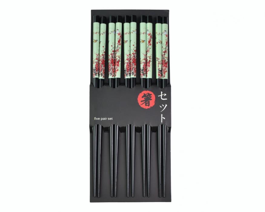 Oriental Čínské jídelní hůlky Sakura 5 ks dřevo kulaté 22,5 cm