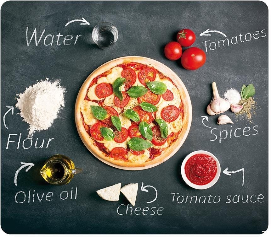 KESPER Multifunkční skleněná deska Pizza 56 × 50 × 1,4 cm