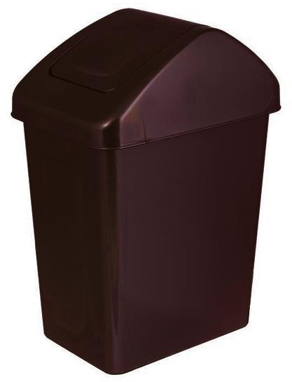 Branq Odpadkový koš s výklopným víkem 25 l hnědý