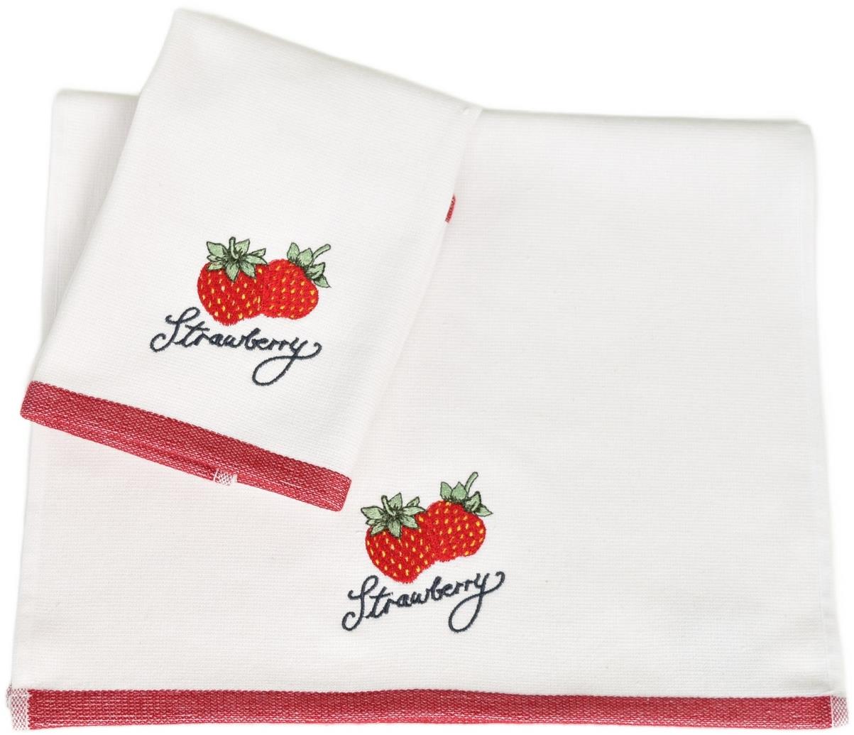 DOMMIO Kuchyňské utěrky Strawberry 2 ks, 40 × 60 cm