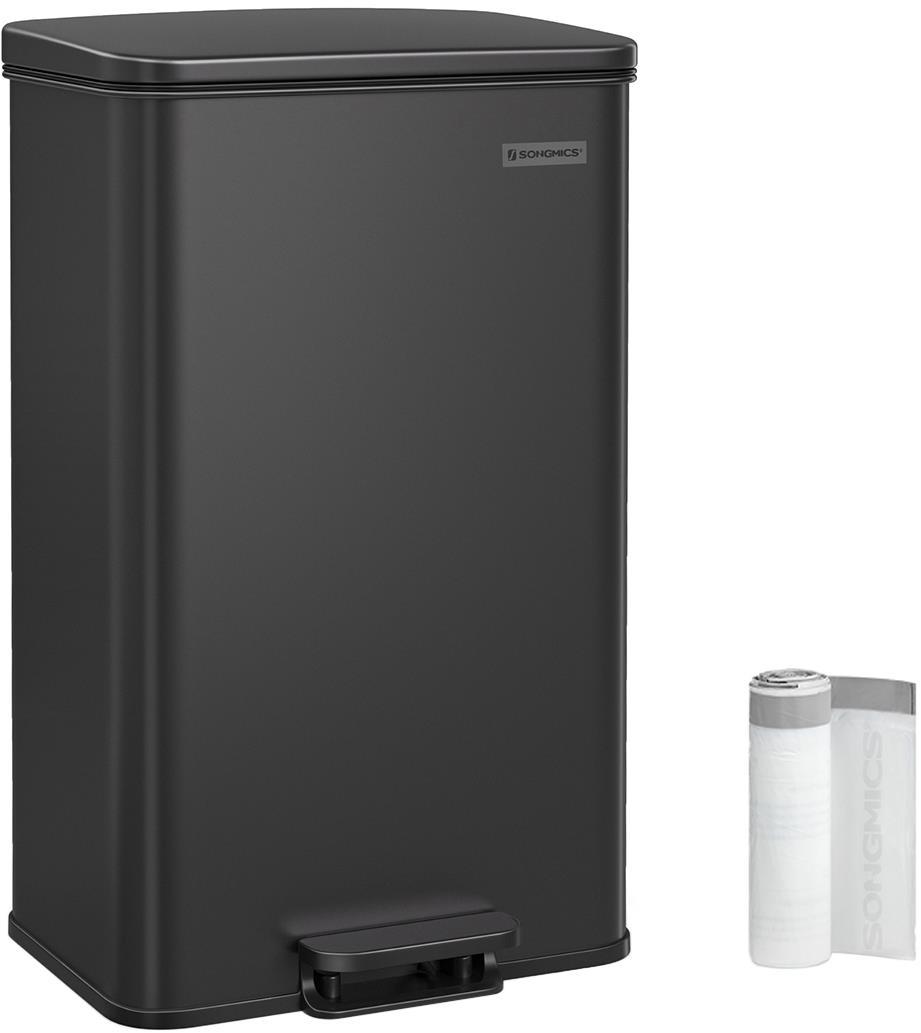 Houseland Odpadkový koš s víkem Jespra 40 l, černý