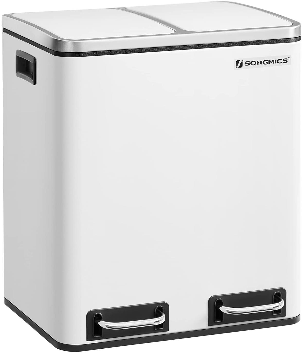 Houseland Odpadkový koš na tříděný odpad Bins 30 l, bílý