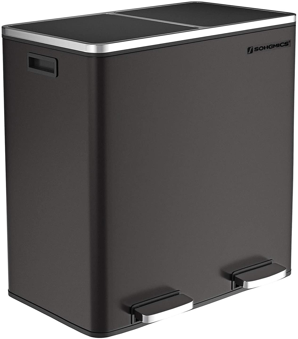 Houseland Odpadkový koš Rubax 2 × 30 l, černý