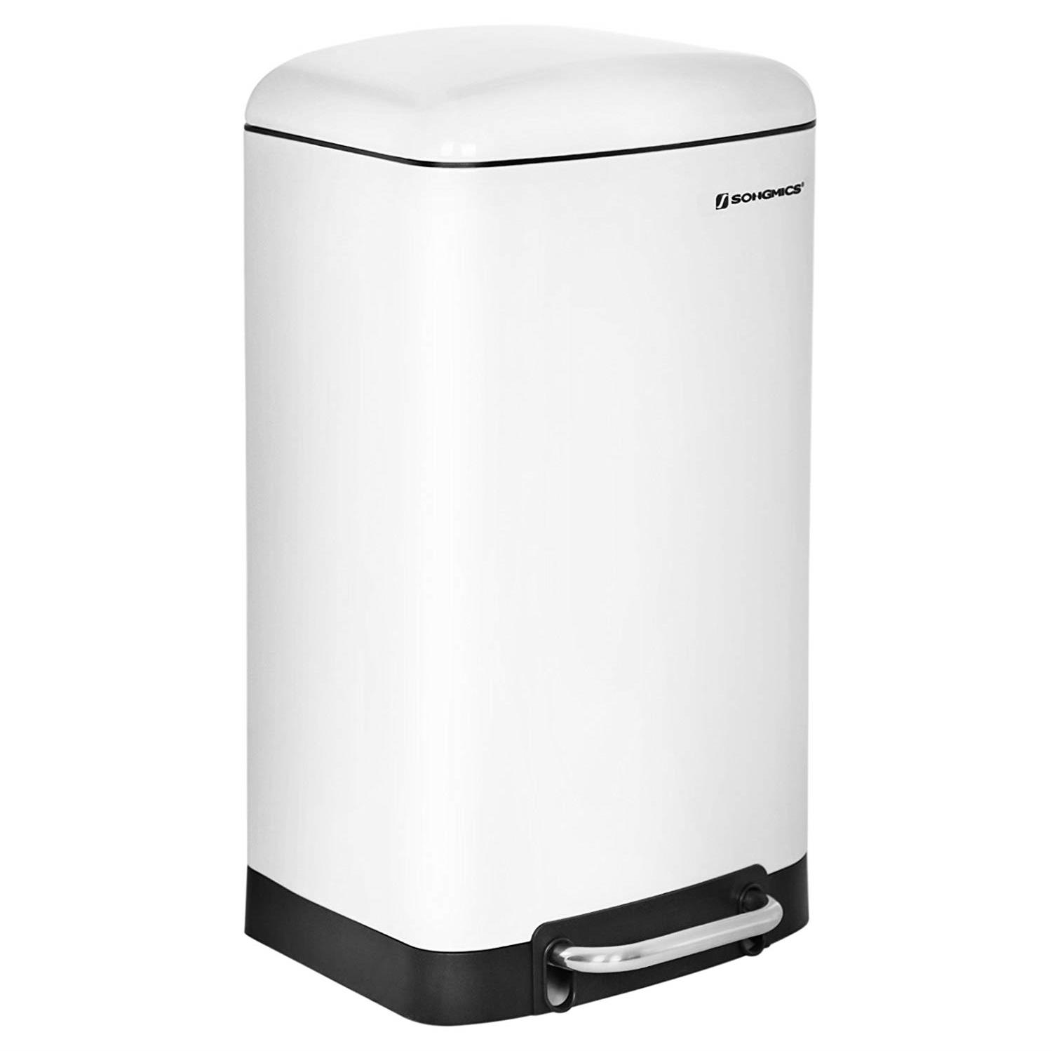 Houseland Odpadkový koš s víkem IRIS 30 l, bílý