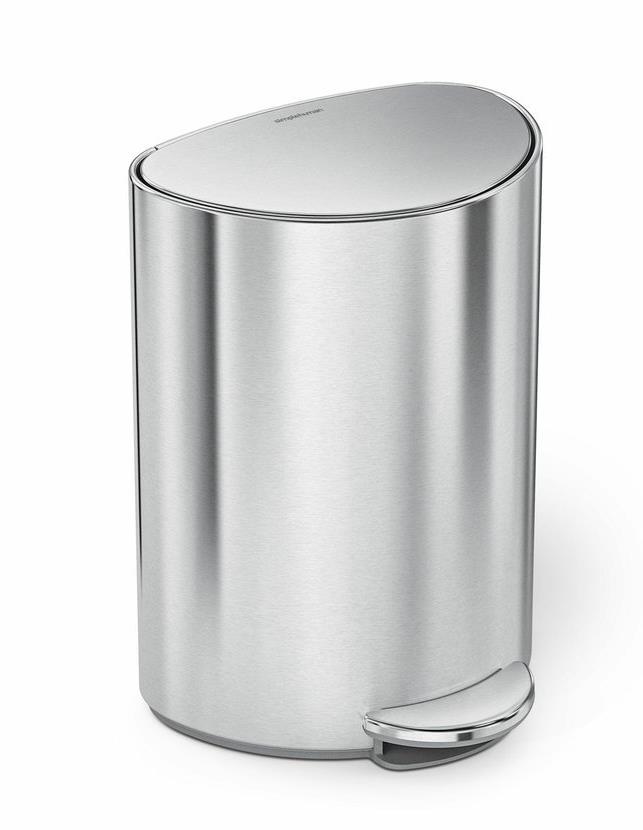 Simplehuman Pedálový odpadkový koš 6 l, půlkulatý