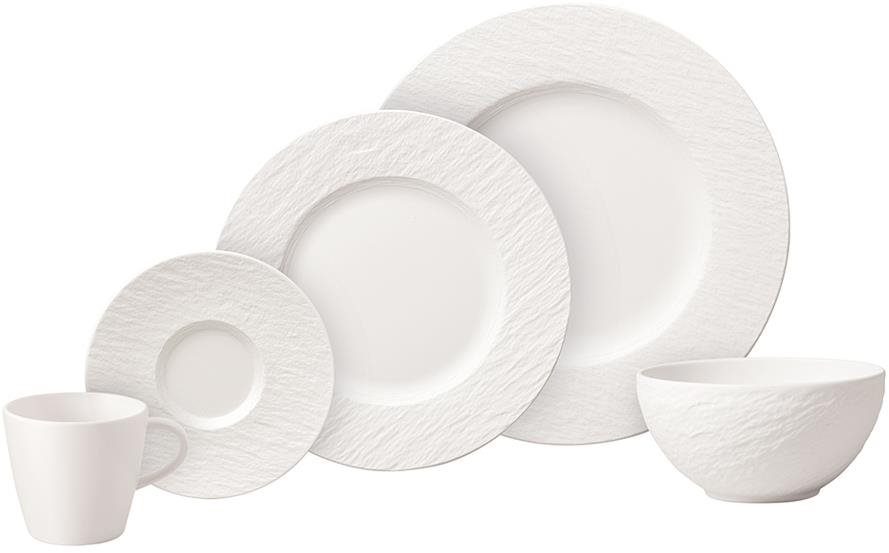 Villeroy & Boch Jídelní sada Manufacture Rock Blanc, 20 ks