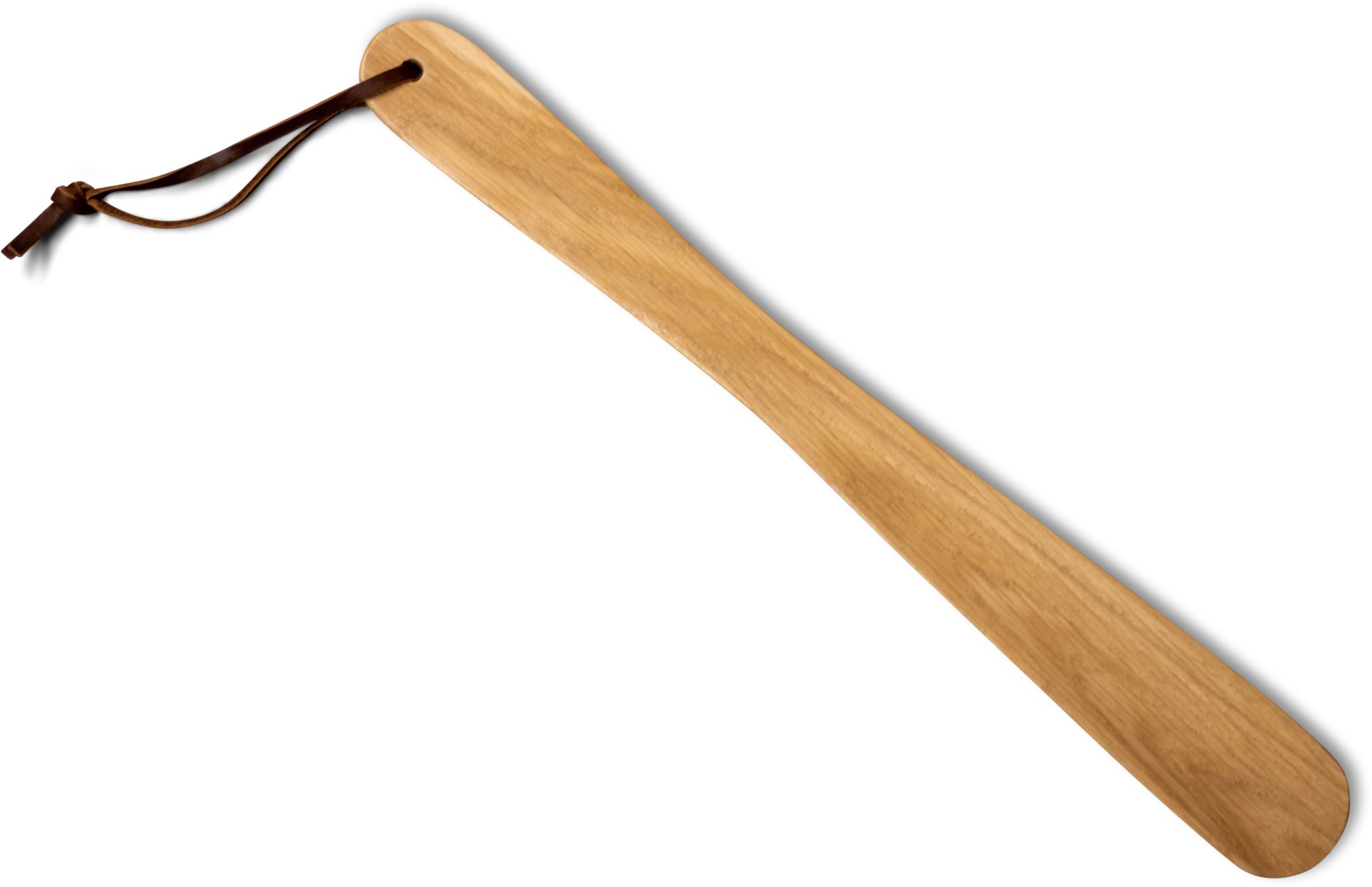 MAWA Dřevěná lžíce na boty s koženou šňůrkou, 40 cm, přírodní buk
