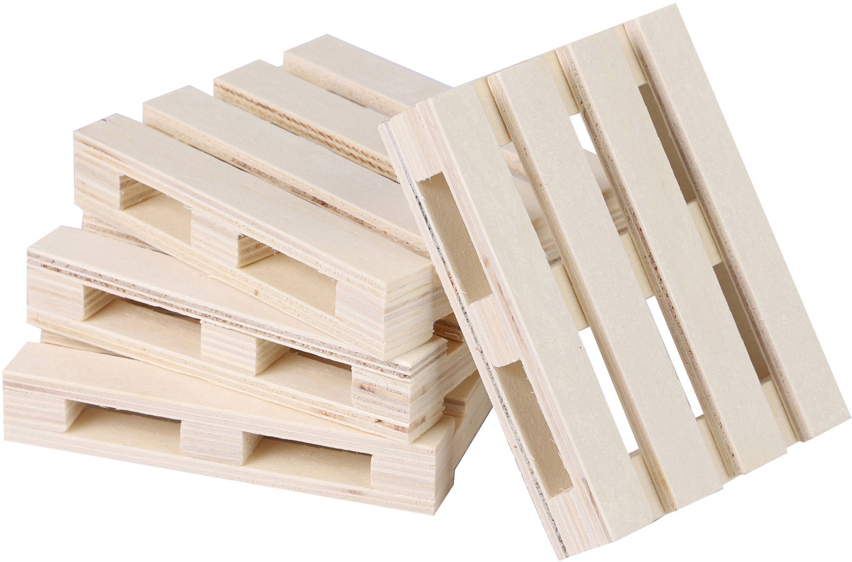 DOCHTMANN Podtácky sada 4 ks, motiv palety 10 × 2 × 8 cm