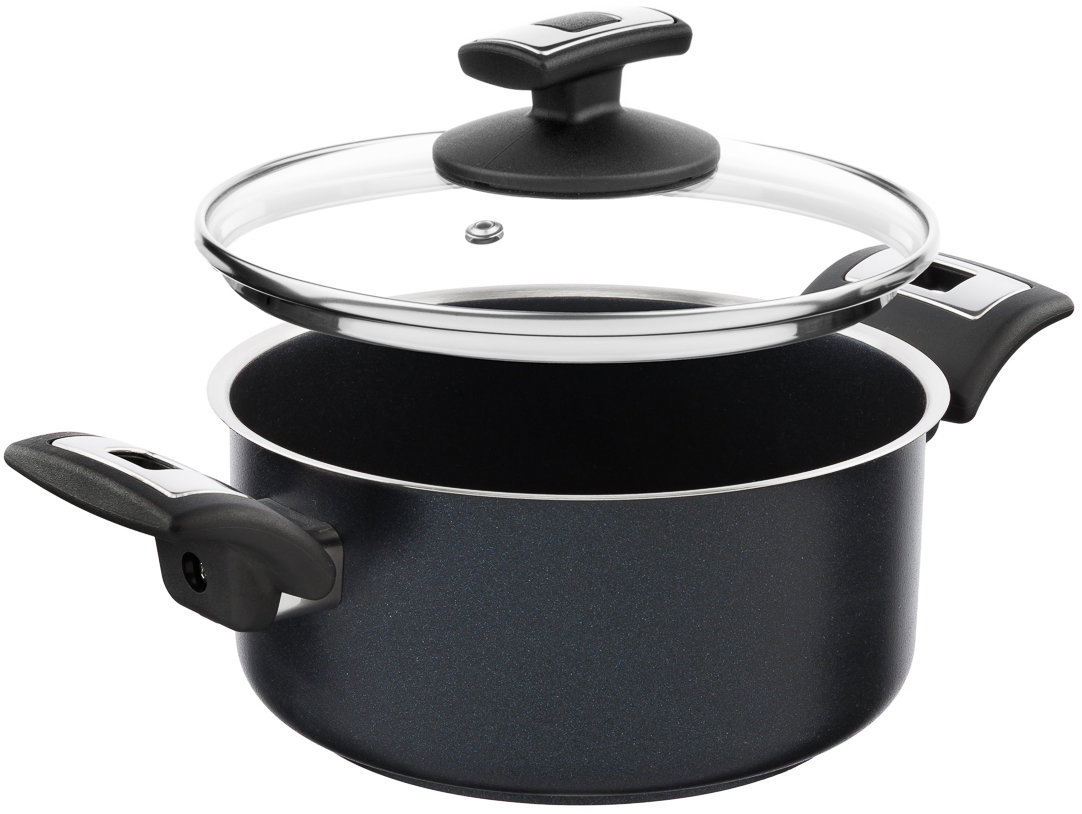 KOLIMAX COMFORT BLACK Rendlík s poklicí 18 cm 2 l