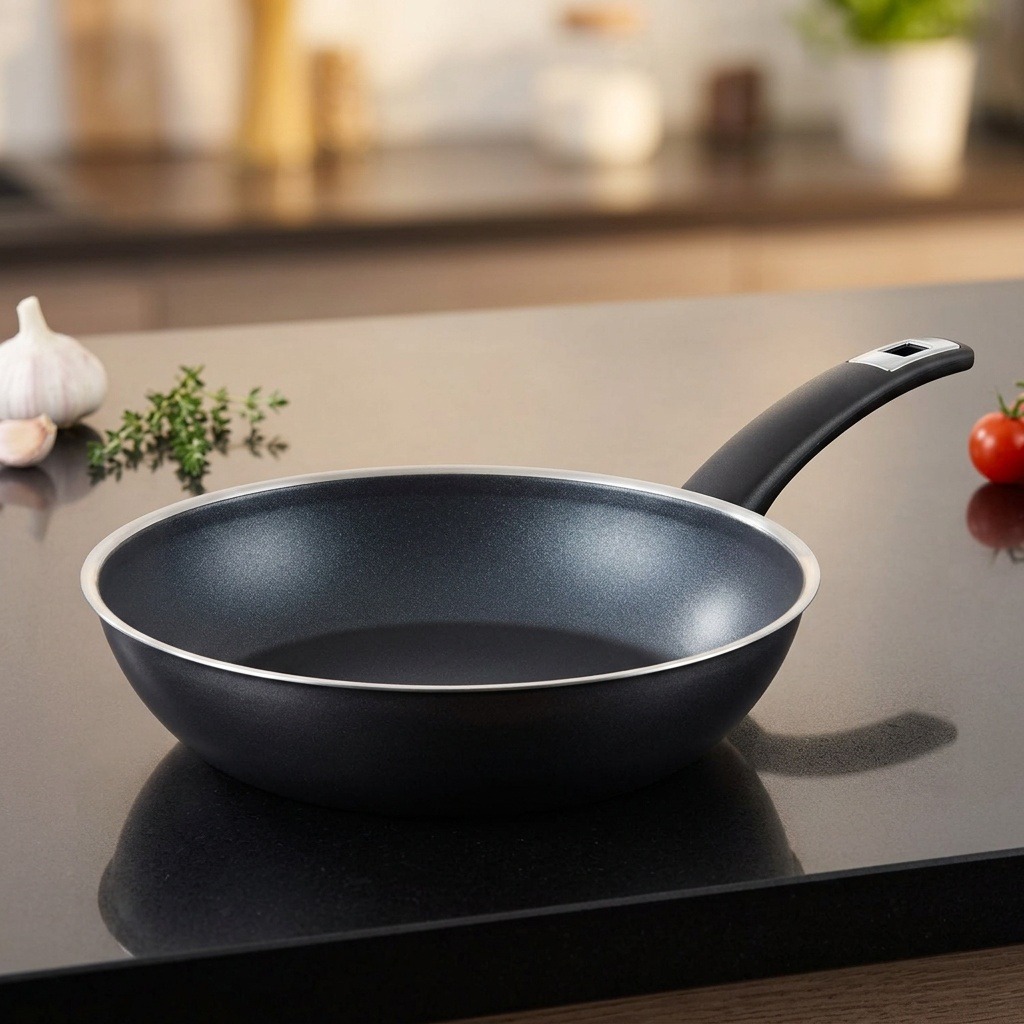 KOLIMAX COMFORT BLACK Pánev 26 cm s rukojetí, nízká