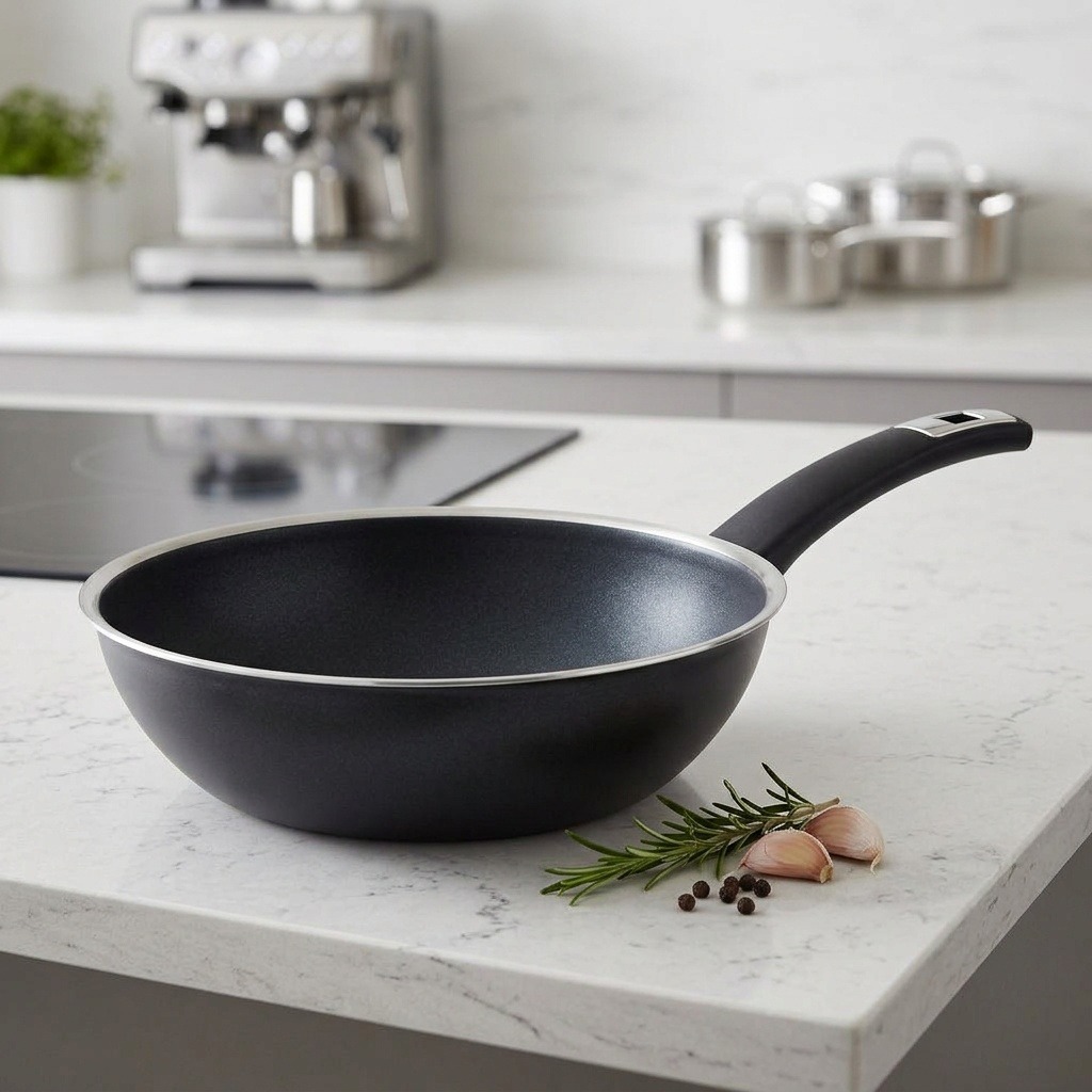 KOLIMAX COMFORT BLACK Pánev 22 cm s rukojetí, vysoká