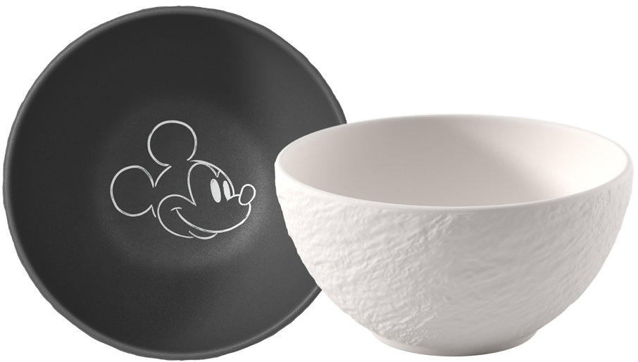 Villeroy & Boch Miska na müsli z kolekce Manufacture Rock – Mickey Mouse 430 ml, 2 ks