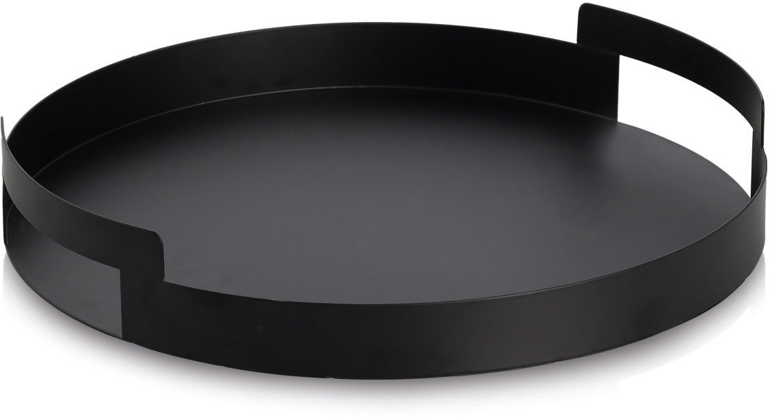 ZELLER Servírovací tác kovový, černý, průměr 33 cm
