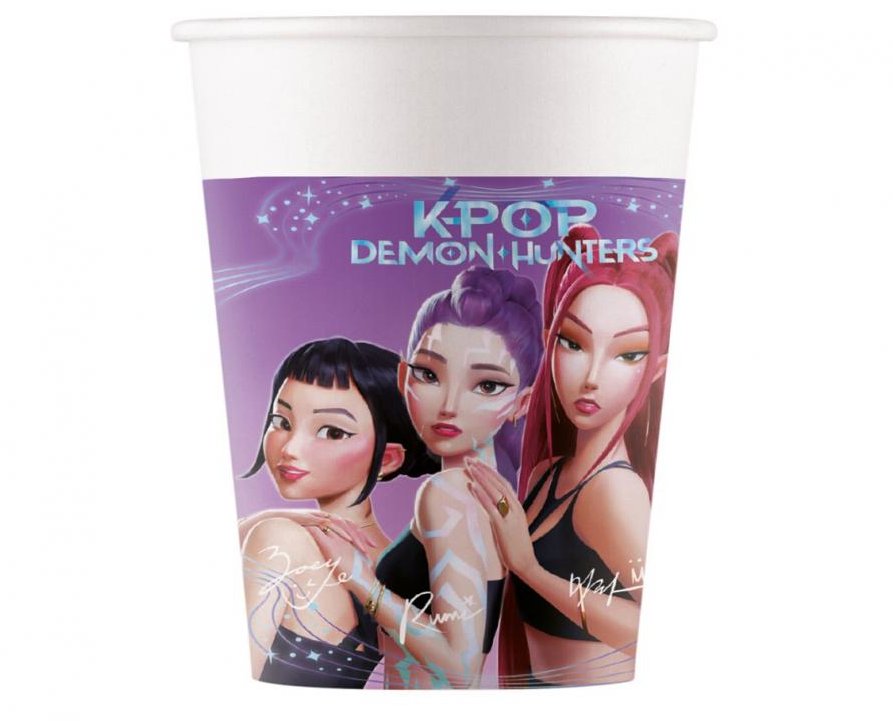 GoDan Papírové kelímky K-POP DEMON HUNTERS - Lovci démonů, 200 ml, 8 ks