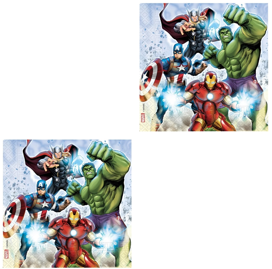 Smart Balloons Papírové ubrousky AVENGERS - 33 x 33 cm - 40 ks