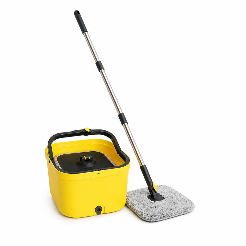 Verk 27772 Rotační mop 360 Spin, kbelík, 2× potah z mikrovlákna, žlutý