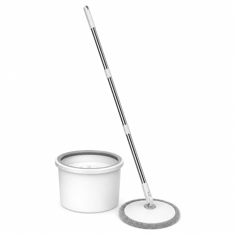 Verk 27776 Rotační mop 360 Spin, kbelík, 2× potah z mikrovlákna, bílý