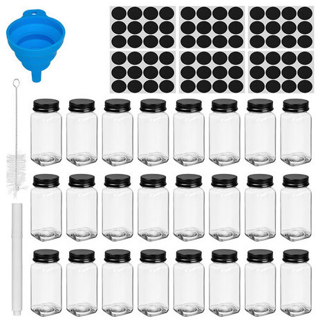 Ruhhy 27829 Sada skleněných dóz na koření 120 ml, 24 ks