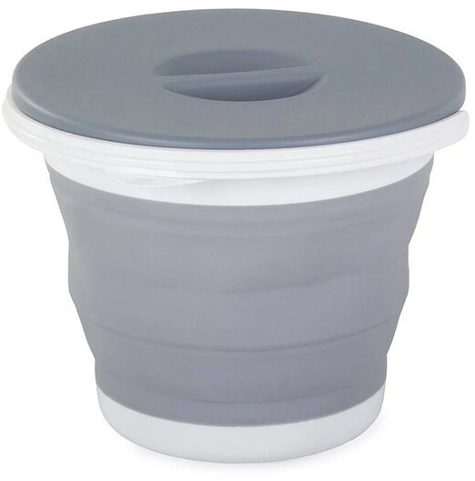 Verk 01548 Skládací silikonový kbelík s víkem 5 l
