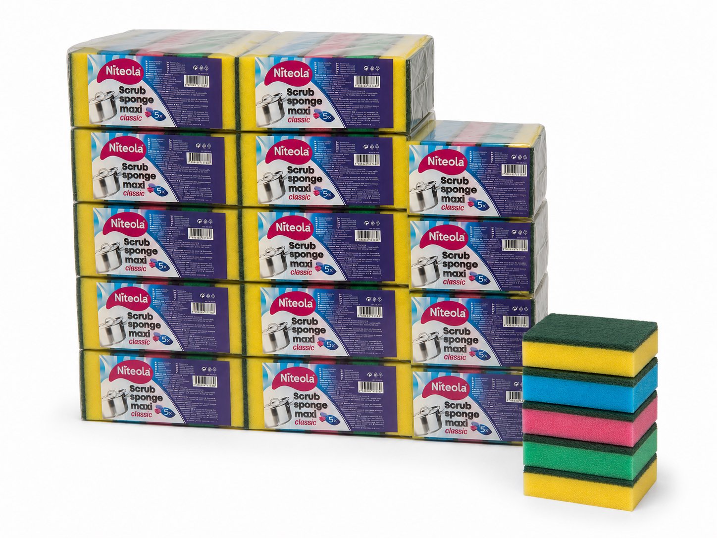 Niteola Houbička na nádobí MAXI 15 × 5 ks