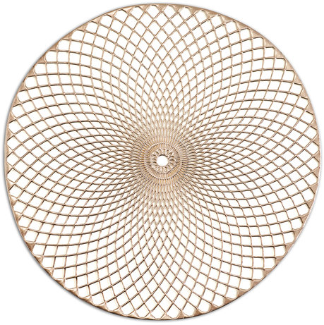 Zeller Prostírání Mandala kulaté plastové zlaté, průměr 38 cm